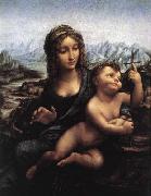 LEONARDO da Vinci Madonna with the Yarnwinder after 1510 oil painting on canvas
